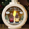Custom Candlelight Lantern Ornament - Personalized Christmas Memorial Sympathy Gifts For Loss Of Mom, Dad - Together In Spirit, Forever In Love
