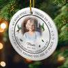 Custom Photo Ceramic Ornament - Personalized Christmas Memorial Sympathy Gifts For Loss Of Mom, Dad - Forever Connected, Heart To Heart