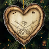 Custom Acrylic Ornament - Personalized Anniversary Christmas Wedding Gifts For Husband And Wife, Him And Her - Hand In Hand, Heart To Heart
