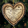 Custom Acrylic Ornament - Personalized Anniversary Christmas Wedding Gifts For Husband And Wife, Him And Her - Hand In Hand, Heart To Heart