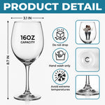 Custom Name Mother Daughter Gifts - Personalized Thin Wine Glass