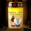 Custom Solar Stake Lights - Personalized Memorial Sympathy Gifts For Loss Of Mom, Dad - Still By My Side, Just Out Of Sight