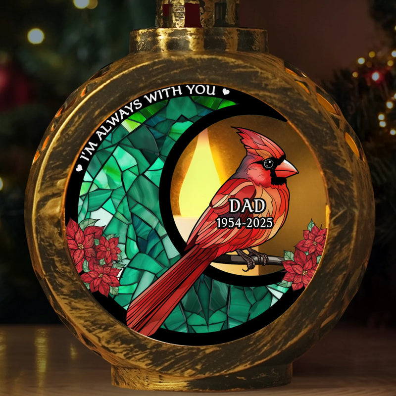 Custom Candlelight Lantern Ornament - Personalized Christmas Memorial Sympathy Gifts For Loss Of Mom, Dad - Still By My Side, Just Out Of Sight