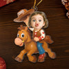 Custom Photo Acrylic Ornament - Personalized Christmas Birthday Gifts For Kids - Little Cowboy Adventure Time