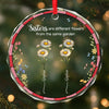 Custom Circle Glass Ornament - Personalized Christmas Best Friend Birthday Gifts For Women, Besties, Sisters, BFF - Blooming Bonds