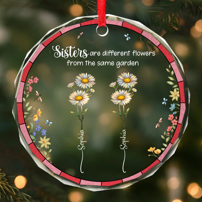 Custom Name Friendship Gifts for Old Friends - Personalized Glass Ornament