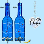 Custom Name Long Distance Friendship Gifts - Personalized Wine Bottle Wind Chime