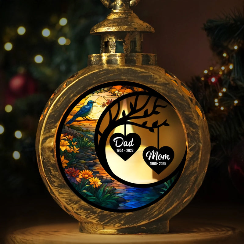 Custom Candlelight Lantern Ornament - Personalized Christmas Memorial Sympathy Gifts For Loss Of Mom, Dad - The Light You Left Still Shines