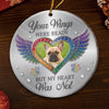 Custom Photo Acrylic Ornament - Personalized Pet Christmas Memorial Sympathy Gifts For Dogs, Cats - Forever In My Broken Heart