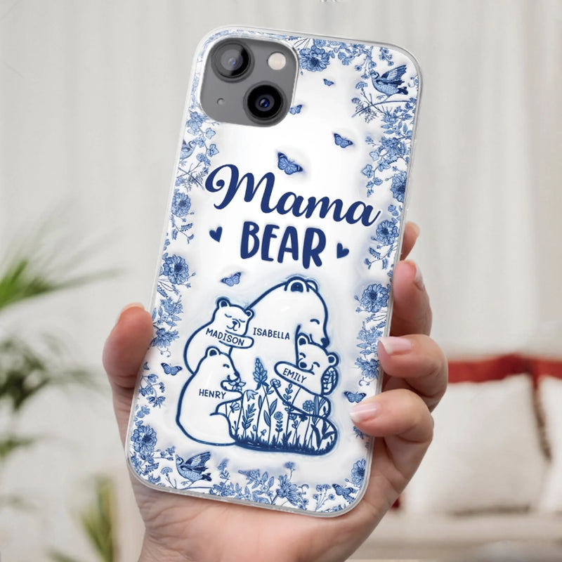 Custom Name Mama Bear Family Gifts - Personalized Phone Case