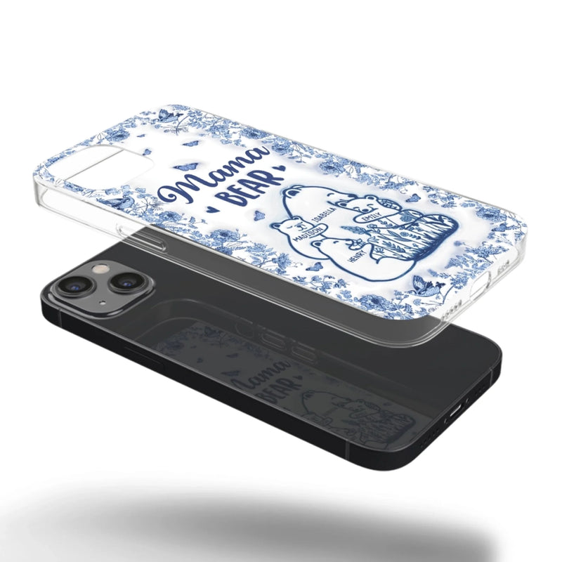 Custom Name Mama Bear Family Gifts - Personalized Phone Case