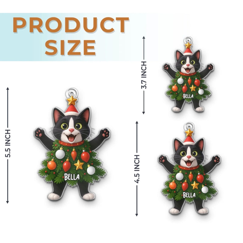 Custom Photo Acrylic Ornament - Personalized Christmas Birthday Gifts For Dog Cat Lovers, Dog Dad And Mom, Cat Owners - Festive Fur Real