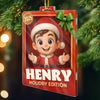Custom Photo Acrylic Ornament - Personalized  Christmas Birthday Gifts For Mom, Dad, Kids - Santa’s Newest Helper