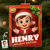 Custom Photo Acrylic Ornament - Personalized  Christmas Birthday Gifts For Mom, Dad, Kids - Santa’s Newest Helper