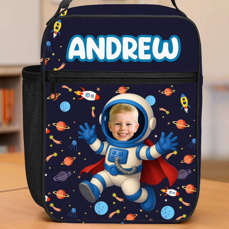 Custom Photo Kids Lunch Bag - Personalized Back To School Gifts For Kids - Ride Into Lunch With Magic