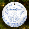 Custom Ceramic Ornament - Personalized Anniversary Christmas Wedding Gifts For Husband And Wife, Him And Her -  Forever Yours, Forever Mine