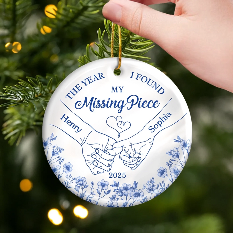 Custom Ceramic Ornament - Personalized Anniversary Christmas Wedding Gifts For Husband And Wife, Him And Her -  Forever Yours, Forever Mine