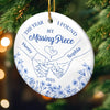 Custom Ceramic Ornament - Personalized Anniversary Christmas Wedding Gifts For Husband And Wife, Him And Her -  Forever Yours, Forever Mine