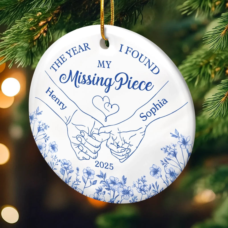 Custom Ceramic Ornament - Personalized Anniversary Christmas Wedding Gifts For Husband And Wife, Him And Her -  Forever Yours, Forever Mine