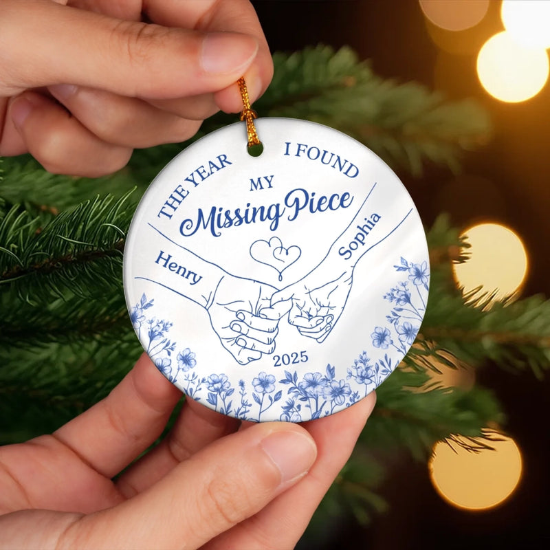 Custom Ceramic Ornament - Personalized Anniversary Christmas Wedding Gifts For Husband And Wife, Him And Her -  Forever Yours, Forever Mine