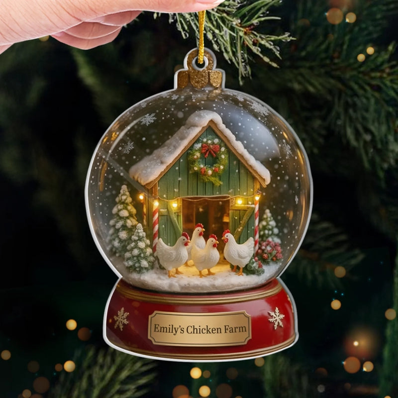 Custom Acrylic Ornament - Personalized Christmas Birthday Gifts For Women, Men - Winter Wonder Henland