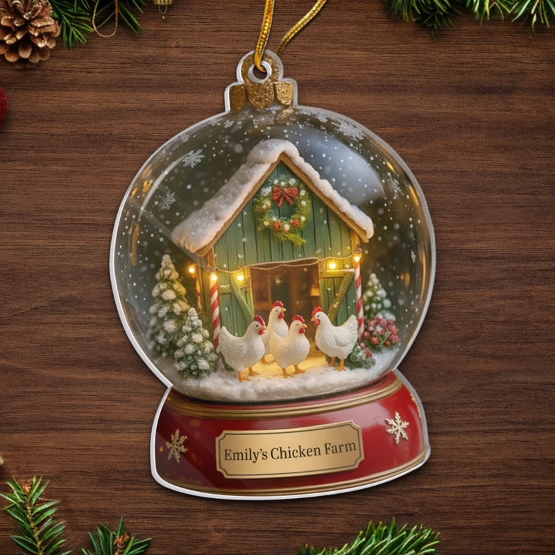 Custom Acrylic Ornament - Personalized Christmas Birthday Gifts For Women, Men - Winter Wonder Henland