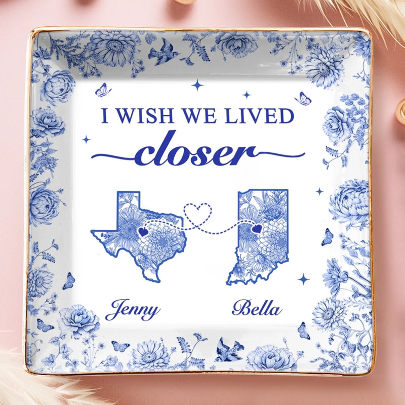Custom Name Long Distance Keepsake Gifts - Personalized Full-print Jewelry Dish