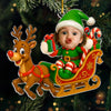 Custom Photo Acrylic Ornament - Personalized Christmas Birthday Gifts For Kids - Sleigh Bells Fun