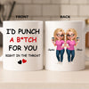 Custom Mug - Personalized Best Friend Birthday Gifts For Women, Besties, Sisters, BFF - Besties Make Life Brighter