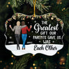 Custom Acrylic Ornament - Personalized Christmas Birthday Gifts For Brother, Sister - Blessed With Each Other