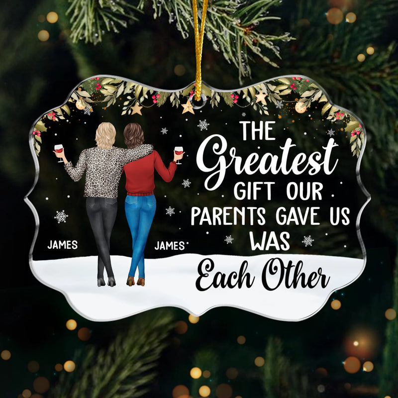 Custom Name Christmas Couple Gifts - Personalized Ornament