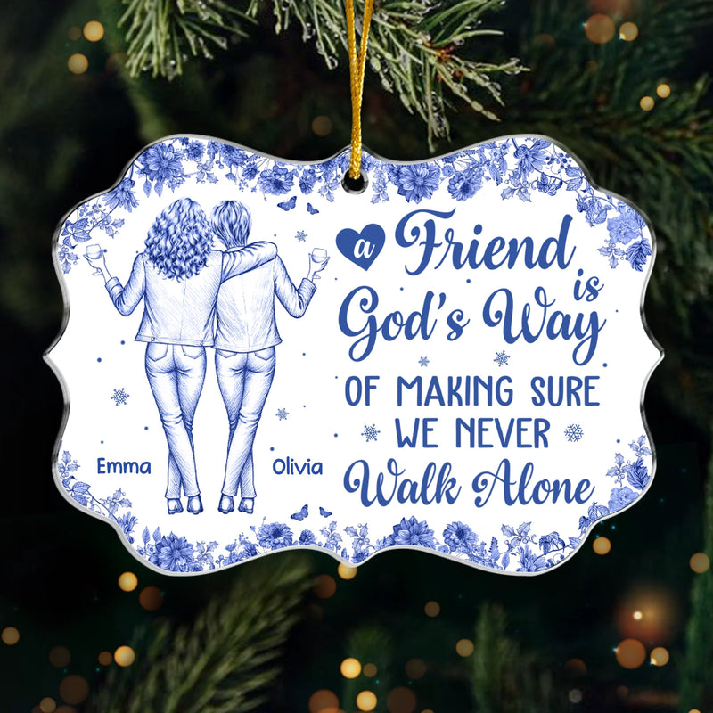 Custom Name Best Friend Christmas Gifts - Personalized Ornament