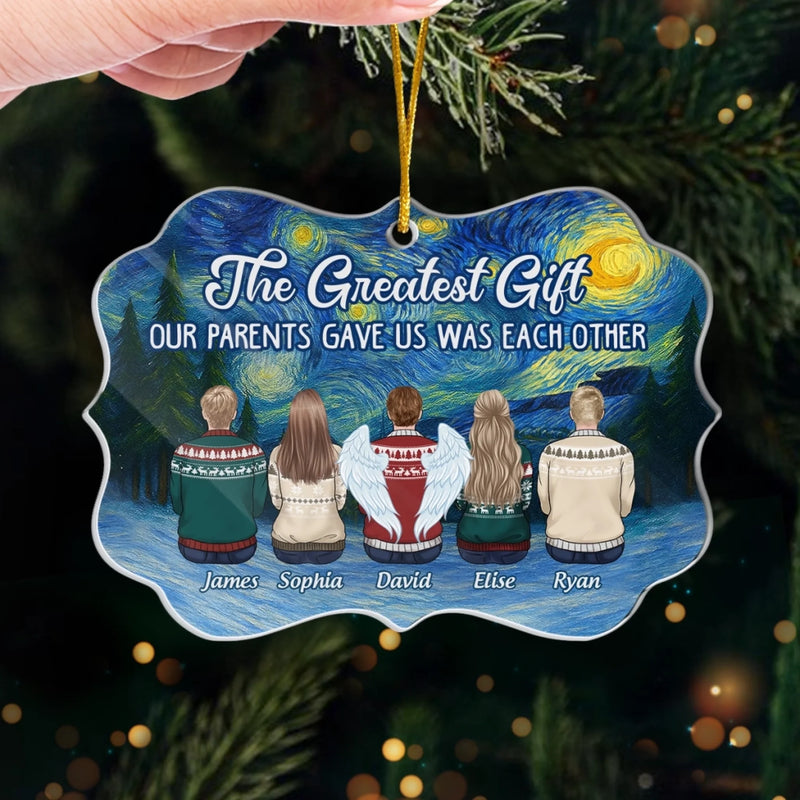 Custom Benelux Shaped Acrylic Ornament - Personalized Christmas Birthday Gifts For Brother, Sister - Family Forever
