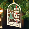 Custom 3 Layers Shaker Ornament - Personalized Christmas Birthday Gifts For Mom, Dad, Kids - Our Family Tree Shines Bright