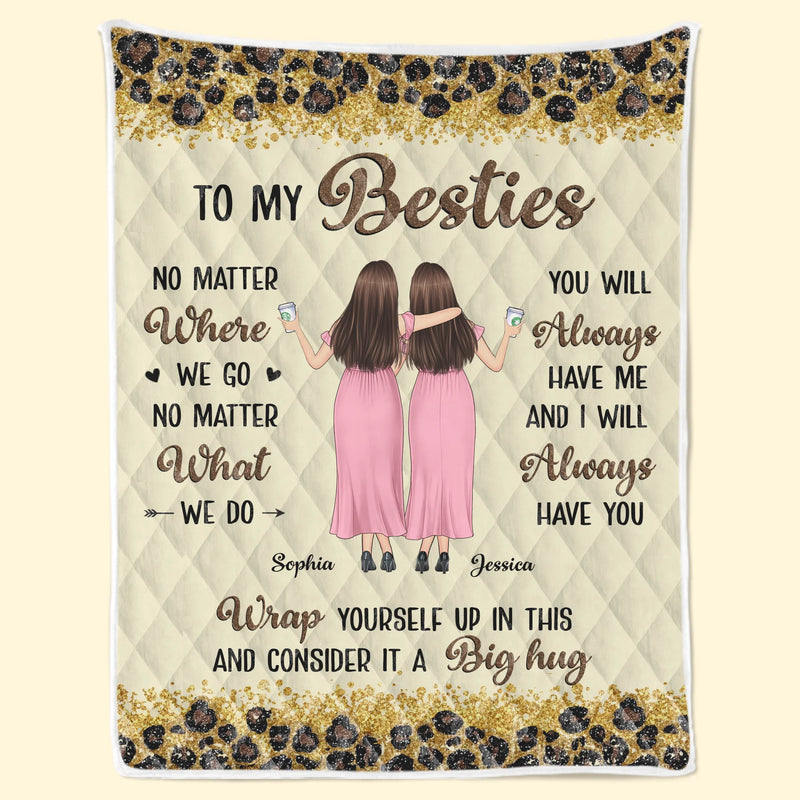 Custom Blanket - Personalized Best Friend Birthday Gifts For Women, Besties, Sisters, BFF - Cheers To Endless Friendship