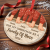 Custom Circle Glass Ornament - Personalized Christmas Birthday Gifts For Mom, Dad, Kids - Together We Shine