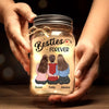 Custom Mason Jar Light - Personalized Christmas Best Friend Birthday Gifts For Women, Besties, Sisters, BFF - We Rock This World