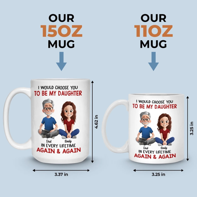 Custom Mug - Personalized Birthday Gifts For Mom, Dad, Daughter - My First Hero, My Forever Friend