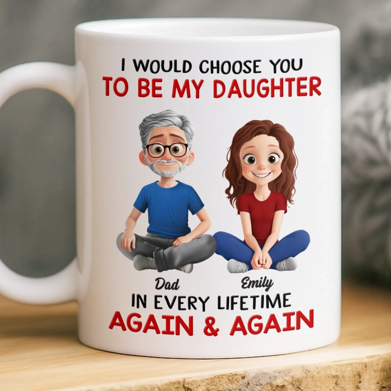 Custom Mug - Personalized Birthday Gifts For Mom, Dad, Daughter - My First Hero, My Forever Friend