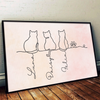 Custom Horizontal Poster - Personalized Pet Memorial Sympathy Gifts For Cats - Always With Us In Spirit