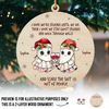 Custom Double Layer Wooden Ornament - Personalized Best Friend Christmas Birthday Gifts For Women, Besties, Sisters, BFF - Partners In Creep