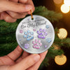 Custom Ceramic Ornament - Personalized Pet Christmas Memorial Sympathy Gifts For Dogs, Cats - Paws Of Love