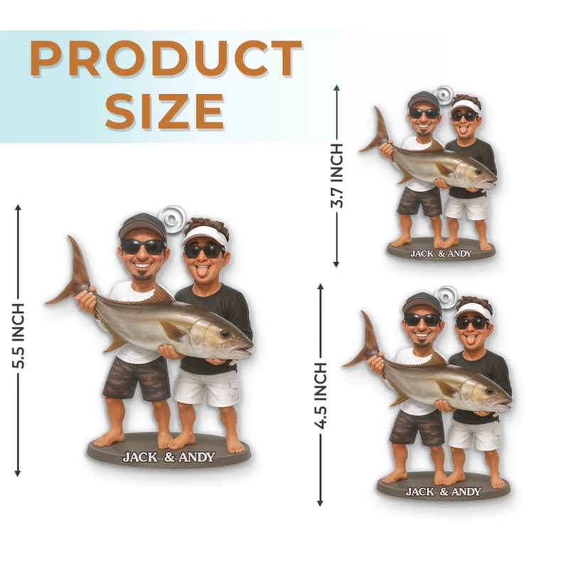 Custom Photo Acrylic Ornament - Personalized Christmas Birthday Fishing Gifts For Fisherman - Holly Jolly Fishing Day