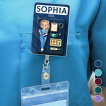 Custom Name CNA Gifts for Caregivers - Personalized Acrylic Badge Reel