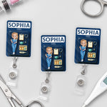 Custom Name CNA Gifts for Caregivers - Personalized Acrylic Badge Reel