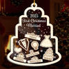 Custom 3 Layers Shaker Ornament - Personalized Anniversary Christmas Wedding Gifts For Husband And Wife, Him And Her - Where Love Begins And Never Ends