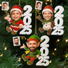 Custom Photo Acrylic Ornament - Personalized  Christmas Birthday Gifts For Mom, Dad, Kids - Catch Me Jingling All The Way