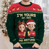Custom Unisex Ugly Sweatshirt - Personalized Anniversary Christmas Wedding Gifts For Husband And Wife, Him And Her - Forever Festive, Forever Us