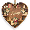 Custom Wood Ornament - Personalized Christmas  Bookish Gifts For Book Lovers, Bookworms, Readers - The Shelf Life Of Love