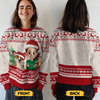 Custom Unisex Ugly Sweatshirt - Personalized  Christmas Birthday Gifts For Dog Lovers, Dog Dad And Mom - Santa Paws Is Coming To Town